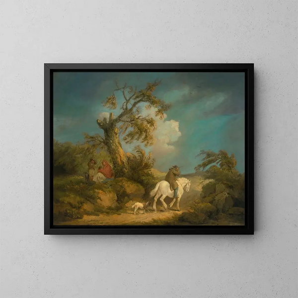 De Storm - George Morland — ingelijst kunstwerk aan de muur