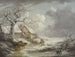 Landschapschilderij Winterlandschap - George Morland — weergave van het kunstwerk