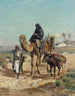 Een Arabische reiziger en zijn vrouw - George Peter — weergave van het kunstwerk