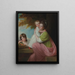 Portrait of Dorothy Stables 1753-1832 with her daughters Harriet 1774-1827 and Maria 1775-1821 in a wooded landscape - George Romney — framed artwork on a wall
