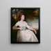 Mademoiselle Clavering - George Romney — framed artwork on a wall