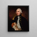 Portrait of an officer of the Engineering Corps (half-length), formerly identified as Sir George Grey - George Romney — framed artwork on a wall