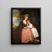 Portrait painting of Mrs. Bracebridge and her daughter Mary - George Romney — framed artwork on a wall