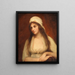 Portrait of Mary Tighe (1772–1810) – George Romney — woman in a white dress, framed art print on a wall
