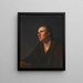 Portrait of Reverend Richard Stables - George Romney — framed artwork on a wall
