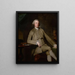 Portrait of a Gentleman Sitting, probably William Suddel de Lancaster - George Romney — framed artwork on a wall