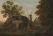 Hop pickers in front of a cottage - George Smith — artwork view