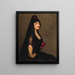 Portrait painting of Marcelle Azra Hincks, Countess Morphy, wearing a Spanish mantilla - George Spencer Watson — framed artwork on a wall