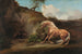 Schimmel bang voor een leeuw - George Stubbs — weergave van het kunstwerk