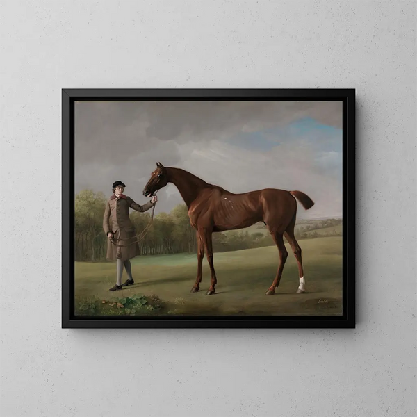 Lustre tenu door een bediende - George Stubbs — ingelijst kunstwerk aan de muur