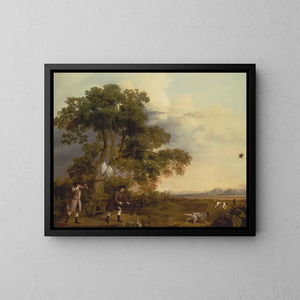 Twee edellieden die trekken - George Stubbs — ingelijst kunstwerk aan de muur