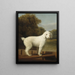 van een witte poedel in een hoek - George Stubbs — ingelijst kunstwerk aan de muur