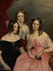 De drie zusters Robinson - George Theodore Berthon — weergave van het kunstwerk