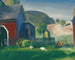 La Ferme et les Poules - George Wesley Bellows — weergave van het kunstwerk