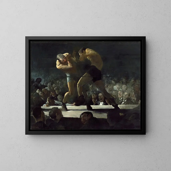 Avond in de club - George Wesley Bellows — ingelijst kunstwerk aan de muur