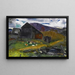 Oudere schuur, schaduwrijke vallei - George Wesley Bellows — ingelijst kunstwerk aan de muur