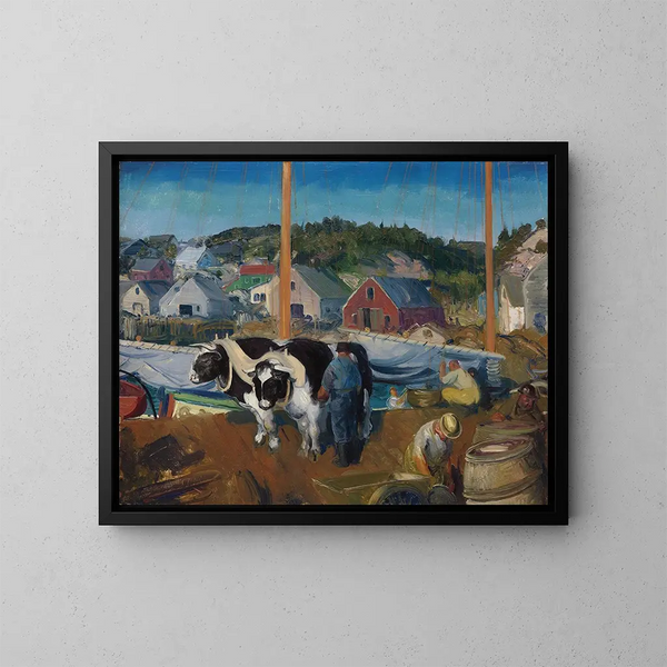 Quai des bœufs à Matinicus - George Wesley Bellows — ingelijst kunstwerk aan de muur