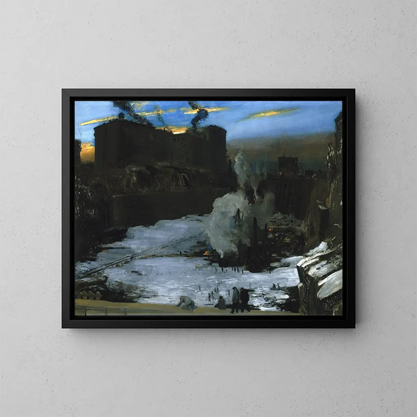 Opgraving van het Pennsylvania Station - George Wesley Bellows — ingelijst kunstwerk aan de muur