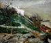 Regen op de rivier - George Wesley Bellows — weergave van het kunstwerk