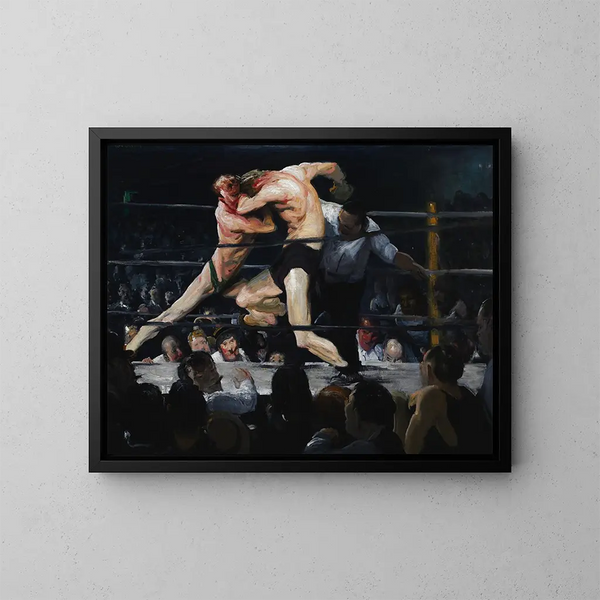 Hert bij Sharkey's - George Wesley Bellows — ingelijst kunstwerk aan de muur