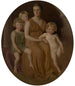 portret van mevrouw John J. Albright en haar kinderen - George de Forest Brush — weergave van het kunstwerk