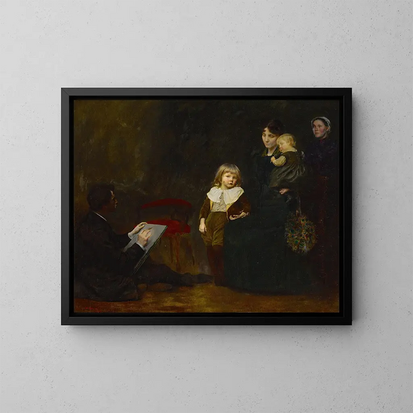 Het Portret - George de Forest Brush — ingelijst kunstwerk aan de muur
