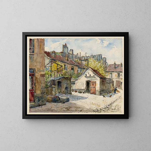 Le clos des Patriarches, 10 rue de l'Épée de Bois - Georges-Henri Manesse — ingelijst kunstwerk aan de muur