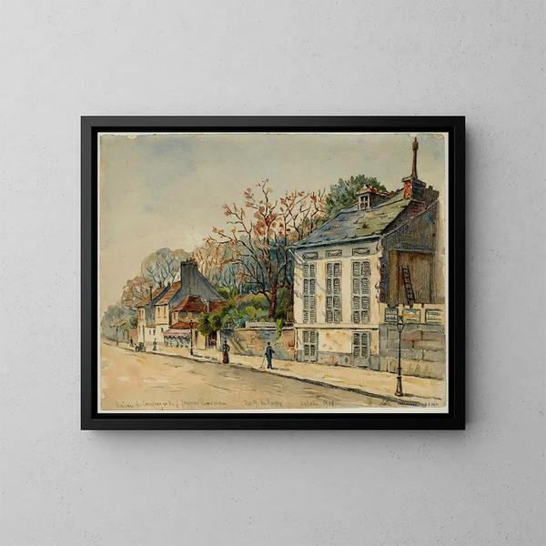 van het Landhuis Schilderij van Jean-Jacques Rousseau, 20 quai de Passy - Georges-Henri Manesse — ingelijst kunstwerk aan de muur