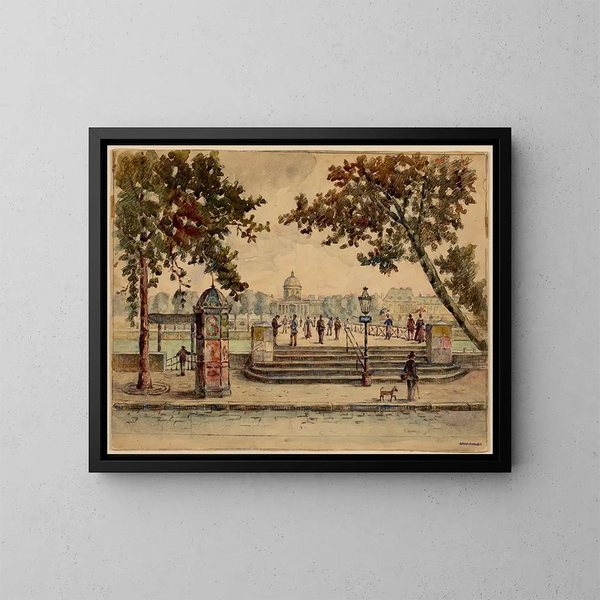Passerelle des Arts - Georges-Henri Manesse — ingelijst kunstwerk aan de muur