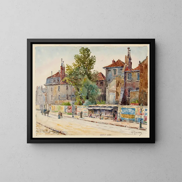 gevangenis van Cherche-Midi, rue du Cherche-Midi op de hoek van de boulevard Raspail - Georges-Henri Manesse — ingelijst kunstwerk aan de muur