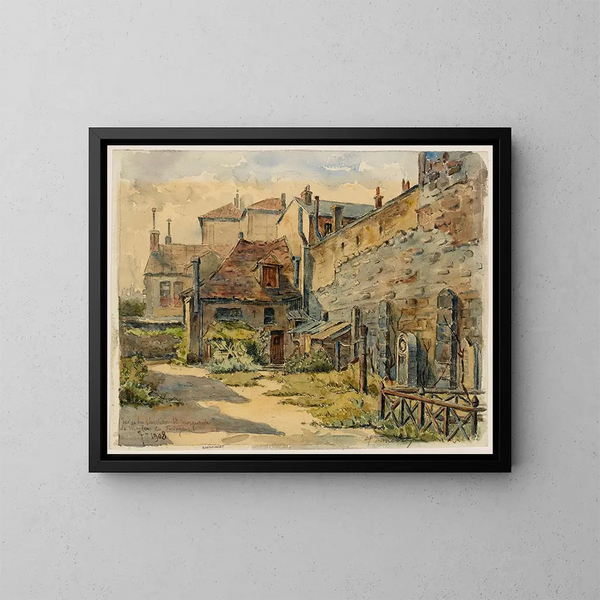 Restes du cimetière Sainte-Marguerite, rue Saint-Bernard - Georges-Henri Manesse — ingelijst kunstwerk aan de muur