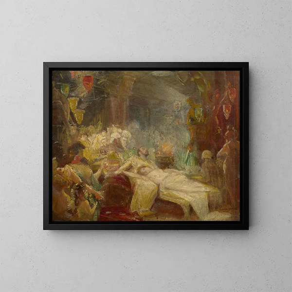 Harem-scène - Georges Antoine Rochegrosse — ingelijst kunstwerk aan de muur