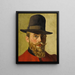 Self-portrait - Georges Émile Lebacq — framed artwork on a wall