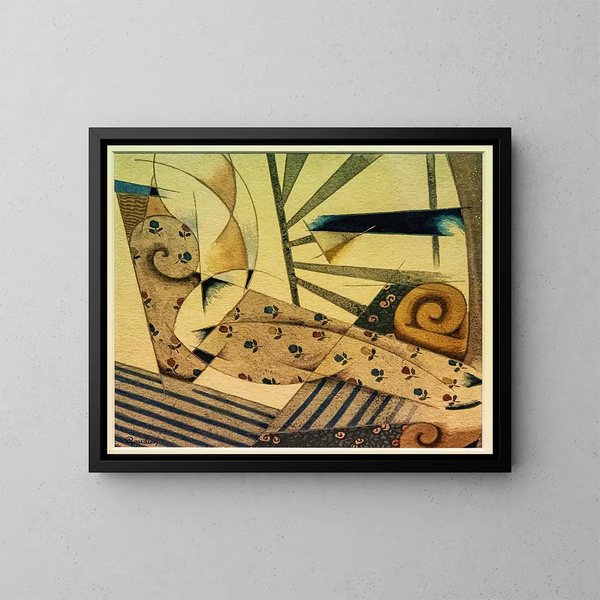 Odalisque cubique - Georges Gaudion — ingelijst kunstwerk aan de muur