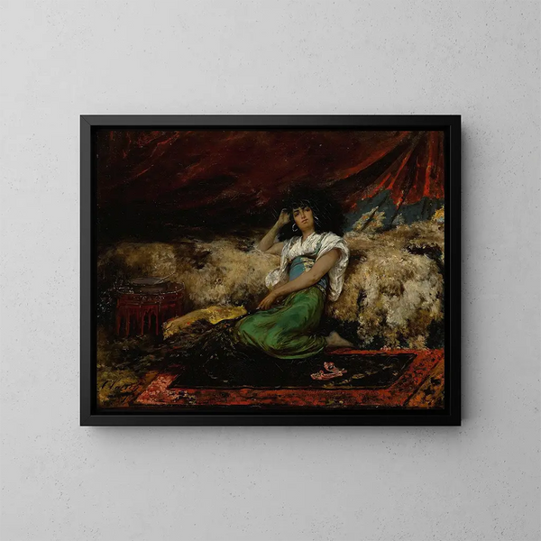 De pauwenwaaier - Georges Jules Victor Clairin — ingelijst kunstwerk aan de muur