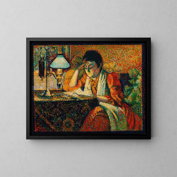 La Liseuse - Georges Lemmen — ingelijst kunstwerk aan de muur