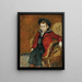 Portrait of a Young Boy - Georges Lemmen — framed artwork on a wall