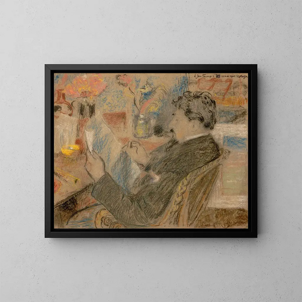 Portret van Jan Toorop - Georges Lemmen — ingelijst kunstwerk aan de muur