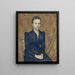 Portrait of the artist's sister - Georges Lemmen — framed artwork on a wall