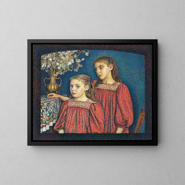 De Twee Zussen of De Zussen Serruys - Georges Lemmen — ingelijst kunstwerk aan de muur