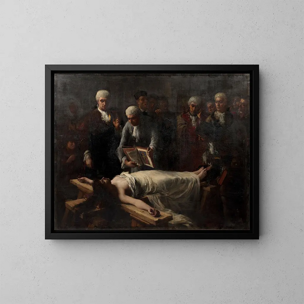 Een extatische in de beproeving van de kruisiging uit de 18e eeuw - Georges Moreau de Tours — ingelijst kunstwerk aan de muur