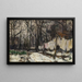 Bomen in het park met opgehangen wasgoed - Georges Moteley — ingelijst kunstwerk aan de muur