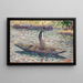 Een Visser - Georges Seurat — ingelijst kunstwerk aan de muur