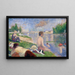 Eindstudie voor De baders in Asnières - Georges Seurat — ingelijst kunstwerk aan de muur