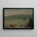 Landschap in Saint-Ouen - Georges Seurat — ingelijst kunstwerk aan de muur
