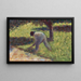 Landbouwer met een schop - Georges Seurat — ingelijst kunstwerk aan de muur