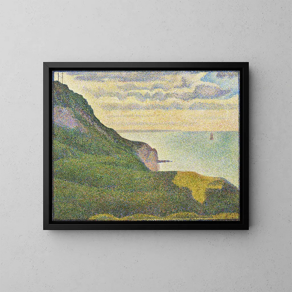 Marine schilderij in Port-en-Bessin, Normandië - Georges Seurat — ingelijst kunstwerk aan de muur