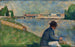 Studie voor De Baders in Asnières - Georges Seurat — weergave van het kunstwerk