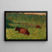 Koeien in een weide - Georges Seurat — ingelijst kunstwerk aan de muur
