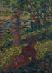 Vrouw in een park - Georges Seurat — weergave van het kunstwerk